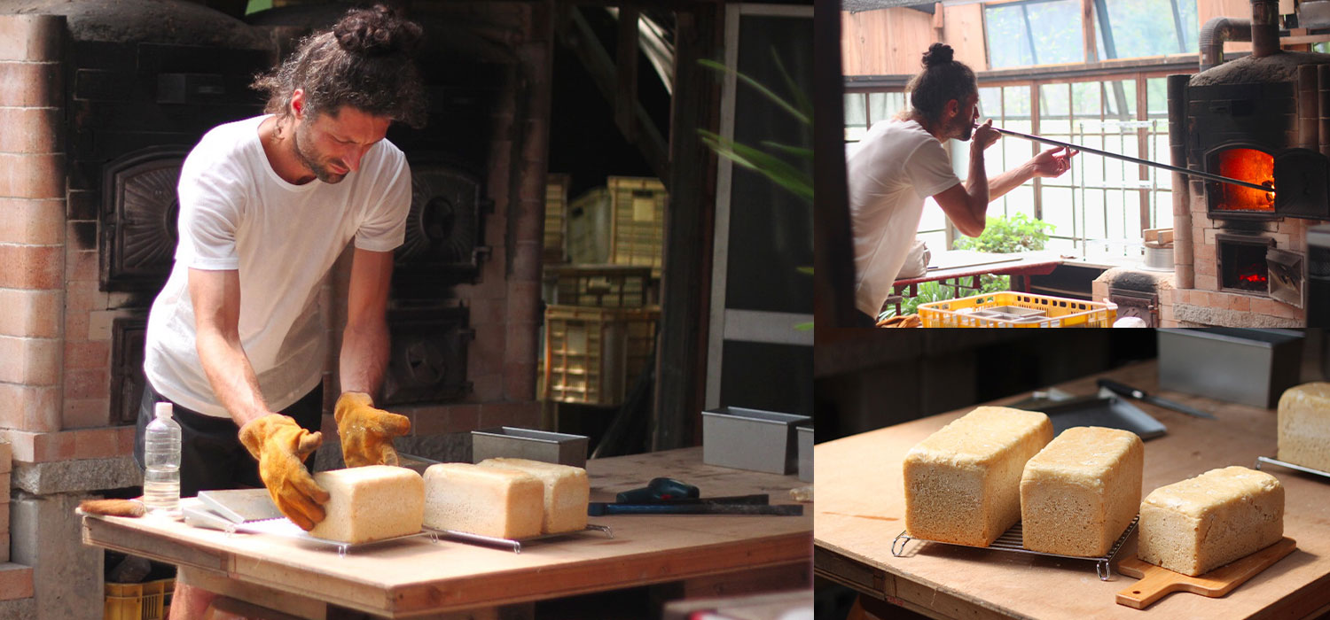 ぼたん茶屋のピザ窯「フランスパン」